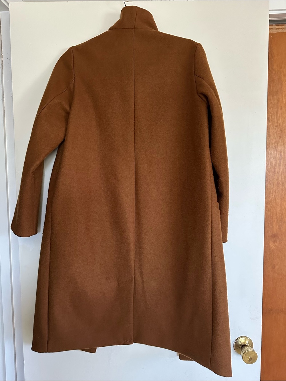 Old Navy Women's Camel Brown Long Pea Coat - Picture 2 of 3